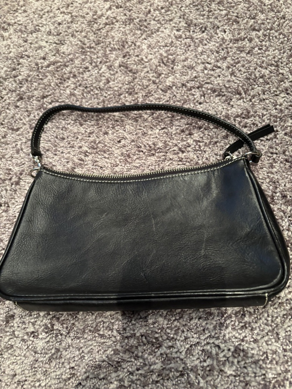 Banana Republic Factory Black Leather Shoulder Bag